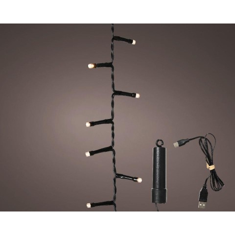 LED RICARICABILI L.400CM. LUCE CALDA ESTERNO